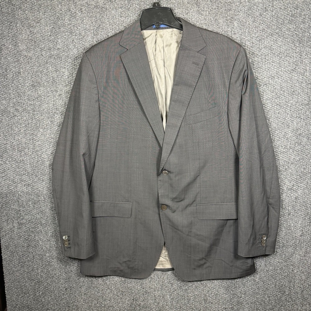 Massimo Dutti Blazer Mens US Sz 46 EU 56 Charcoal Gray Cashmere Wool Sport Coat